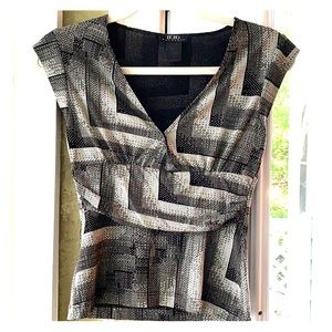 BCBG MaxAzria black gray shirt XS